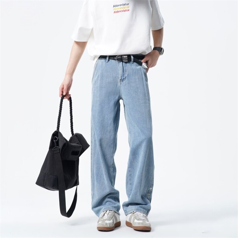 【跑量款，大货已出】宽松直筒水洗牛仔裤男 A080-255-特P30元图片