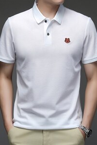 POLO衫男上衣半袖男装衣服男士体恤衫T恤潮牌休闲翻领爸爸短袖男图片