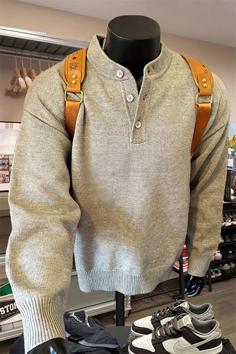 立领毛衣高品质绒针织衫外套M-2XL网络图MY1027-P35,男装针织衫/毛衣,星座301C-5