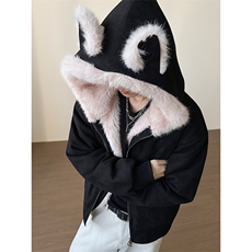 座山雕棉衣猫耳麂皮毛领加厚保暖连帽棉服男5D4092-TP100178，男装棉衣，电商A102