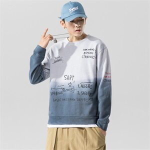 卫衣男潮2021新款休闲渐变长袖打底衫男士韩版潮流秋装DF17T图片