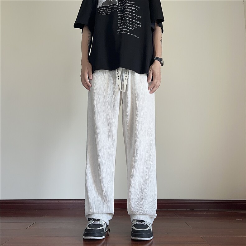 2025夏季新款冰丝透气高级纹理宽松休闲裤B315-K24195-特p35控68,男装休闲裤,电商B315