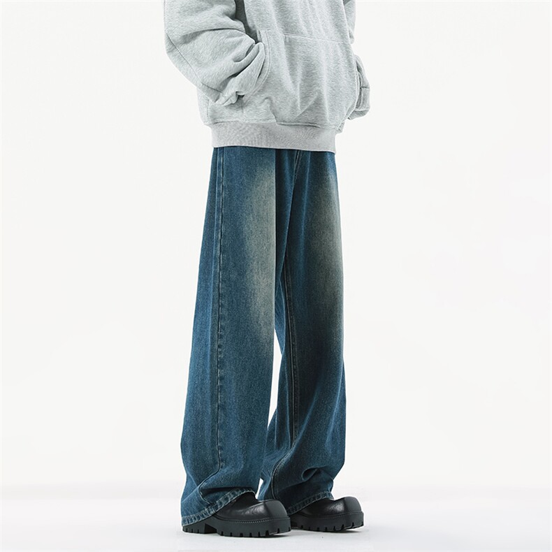 B258-D105-P50控78美式复古牛仔裤面料成分78%棉22%聚酯纤维,男装牛仔裤,电商B258
