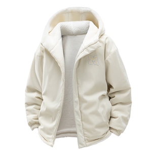 灯芯绒两面穿棉服男女羊羔毛棉衣外套冬季加厚棉袄M0811-P120图片