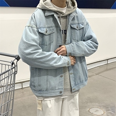 牛仔夹克男2023新款帅气宽松潮牌学生外套韩版春季上衣JK459-p65，男装夹克，星座1008