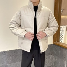 秋冬季机车pu皮衣棉服男潮街外套黑色面包服韩版立领棉衣MA22，男装皮衣，星座1116A-2（原606A-1）