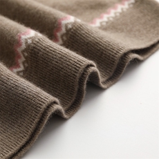 2025半高拉链提花撞色套头衫，女装针织衫/毛衣，贵皇羊绒四店