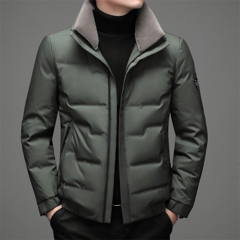 LD620钱塘2020-2秋冬新款中年男士时尚休闲翻毛领羽绒服外套P260图片
