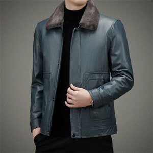 BAMJ-7725钱塘2020-2中年男士秋冬季新款商务休闲夹克皮衣P835图片