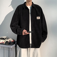 衬衫男秋季新款港风长袖宽松灯芯绒衬衣CS025-P38(现货），男装衬衫，星座214-3