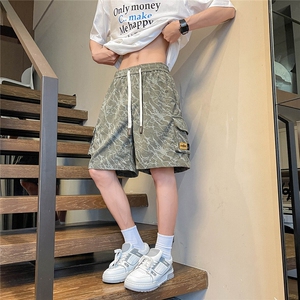 主推短裤工装多口袋男宽松大码沙滩裤中裤五分裤DK13-P32图片