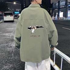 春季长袖衬衫男宽松港风衬衣男外套男CSCS289-P35，男装衬衫，电商B371