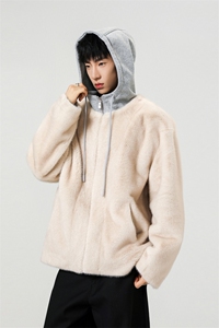 水貂毛皮毛一体夹克棉服男款冬季保暖棉衣痞帅高级感外套My816图片