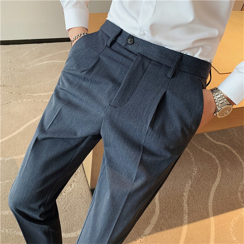 男士休闲西裤小脚修身长裤XK676/P75图片