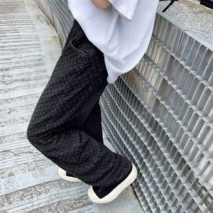 现货! 港风新款2025潮流百搭直筒宽松大码牛仔裤松紧腰NZ6166-P40图片