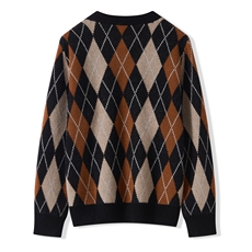 2025秋冬百搭时尚简约方块圆领针织衫，女装羊绒衫，昭美纯山羊绒