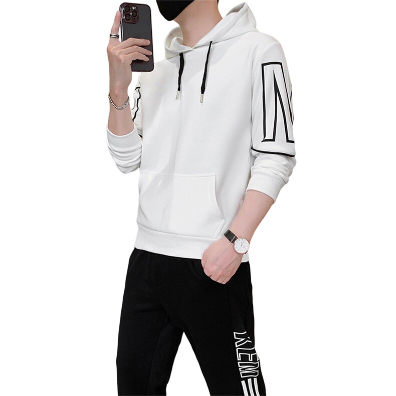 秋冬新款时尚套装运动圆领潮牌弹力卫衣卫裤大码宽松套装外套外贸,男装休闲套装,星座301D-5(原星座1415）