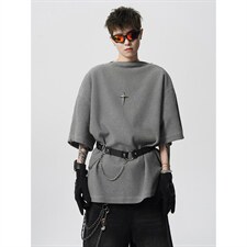 现货-原创-拉链撞色短袖可拆分T恤解构T美式T1016-1T353P43K78，男装T恤，星座1016-1（原电商B408-1）