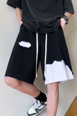 8XL-M特大码短裤男夏季新款大码vibe破洞拼接高街短裤DK1518P50，男装休闲裤，电商D206-1
