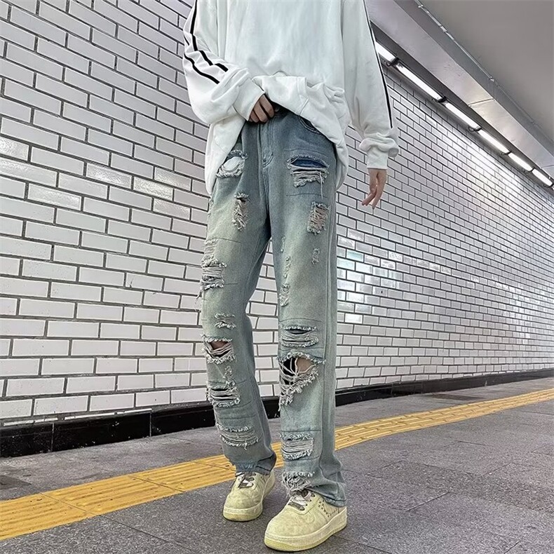 美式牛仔裤男款秋季长裤潮NK824P48,男装牛仔裤,星座1116-2