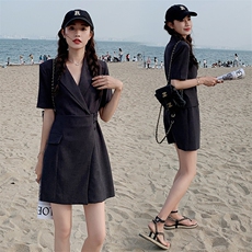 2023年夏季短袖西装连衣裙显瘦别致西装裙，女装连衣裙，艾仟回(原伊仟回)