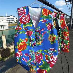MJ02男女休闲大码盘扣风马甲外套情侣装结婚喜庆团队服新中式图片