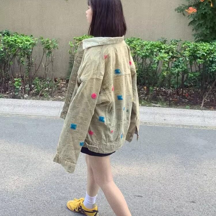 W9262-P78网图现货春季新款牛仔外套宽松翻领潮流美式复古夹克,男装夹克,星座1608-2