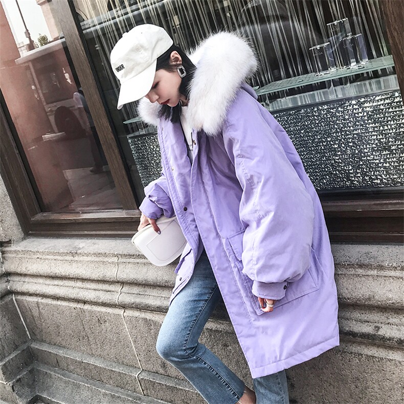 大货已出！冬季新款大毛领宽松工装棉服8505A-9960，女装棉衣/棉服，依依服饰