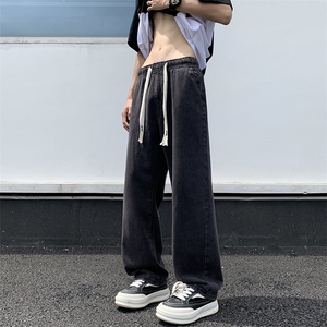 美式街头水洗做牛仔裤男春秋宽松高街vibe长裤子N0508-P30图片