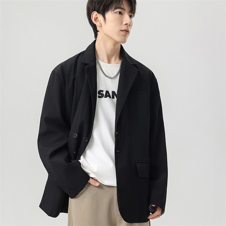 得物二开复古高级感西服外套男秋季潮流小众休闲衬衫JK1248-P70,男装西服,星座1103-3