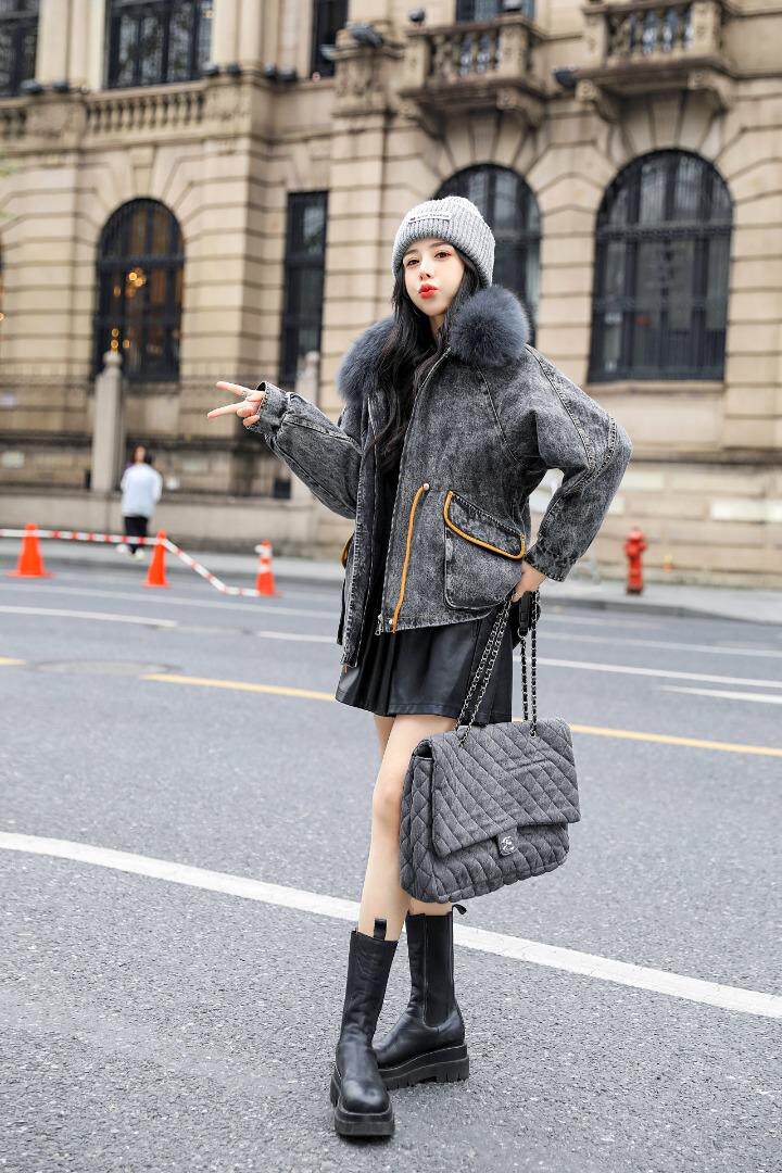 狐狸毛领牛仔！MLXL！现货！！，其它，欧雅斯丹·尔