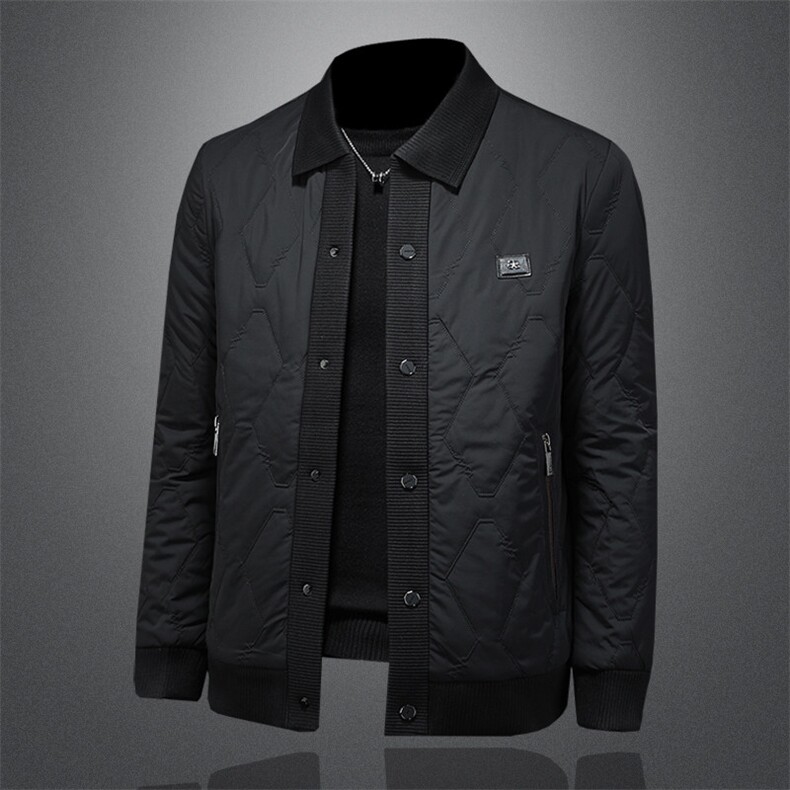 欧洲休闲翻领棉服修身绗棉棉服轻薄保暖小棉衣8827/P220棉衣,男装棉衣,钱塘730-1