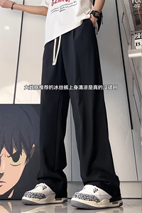 2025 夏季新款 内景宽松冰丝长裤M-5XL HK25460-特P19图片