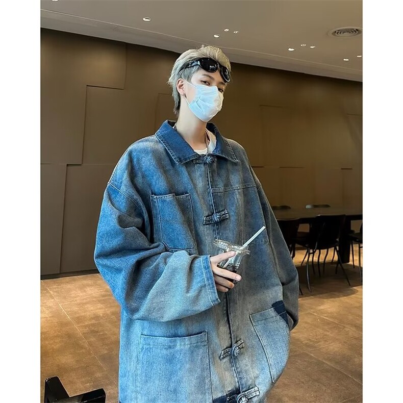 秋季新款新中式盘扣复古夹克水洗外套QB05P80,男装夹克,星座1116-2