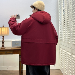 冬上新加棉加厚时尚棉服港风连帽棉衣外套男女 8321-P110控价158图片