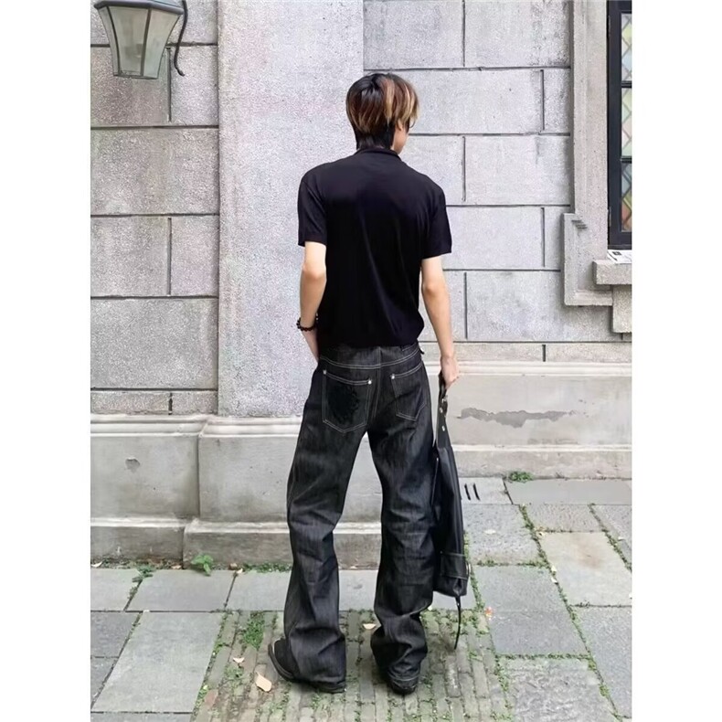 1506/G89190/P47港风潮男夏季新款嘻哈ins潮高街潮流痞帅长裤,男装休闲裤,星座1506A