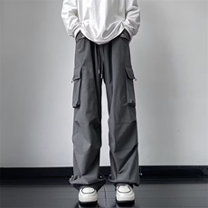 日系长裤拉链时尚新款文艺中腰青春流行夏季微弹休闲裤男潮流，男装休闲裤，星座716-4