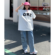 情侣装夏季新款植绒字母印花圆领宽松半袖情侣短袖T恤潮D291P33，男装T恤，电商A335-1（原A458）