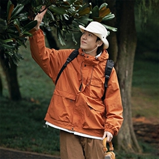 春季新款高品质山系户外防水冲锋衣工装夹克外套A436-2263-P105，男装夹克，电商A436