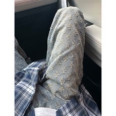 【现货】提花满印牛仔裤子男女同款夏季美式裤子KZT63PP-特P45，男装牛仔裤，星座1007（原301D）