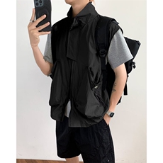 夏季日系复古机能工装马甲男女户外运动休闲叠穿无袖背心MJ24P55，男装背心/马甲，星座1013-5