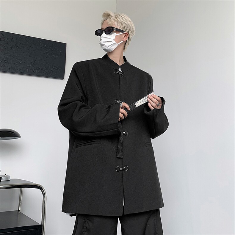 秋款男西服立领中山装新中式西装有垫肩风唐装外套JK505P75,男装西服,星座1013-1