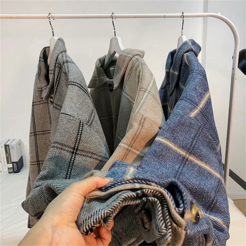 港风外套男韩版潮流情侣ins风衣夹克百搭格子毛呢衣服JK288-P70,男装夹克,星座1008-2