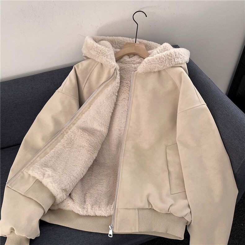 座山雕连帽棉服男冬季加绒加厚连帽皮衣棉衣美式外套M318-P108,男装皮衣,星座308B-2