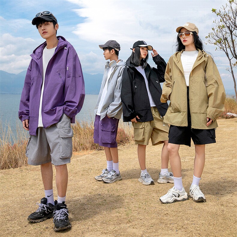 UPF100+有报告 凉感轻薄透气套装防晒服 两件套HS622-P75图片