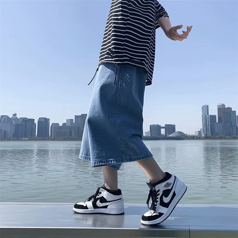 夏季薄款潮牌牛仔七分裤男ins韩版潮流百搭宽松休闲短裤N969-P38,男装牛仔裤,星座1008