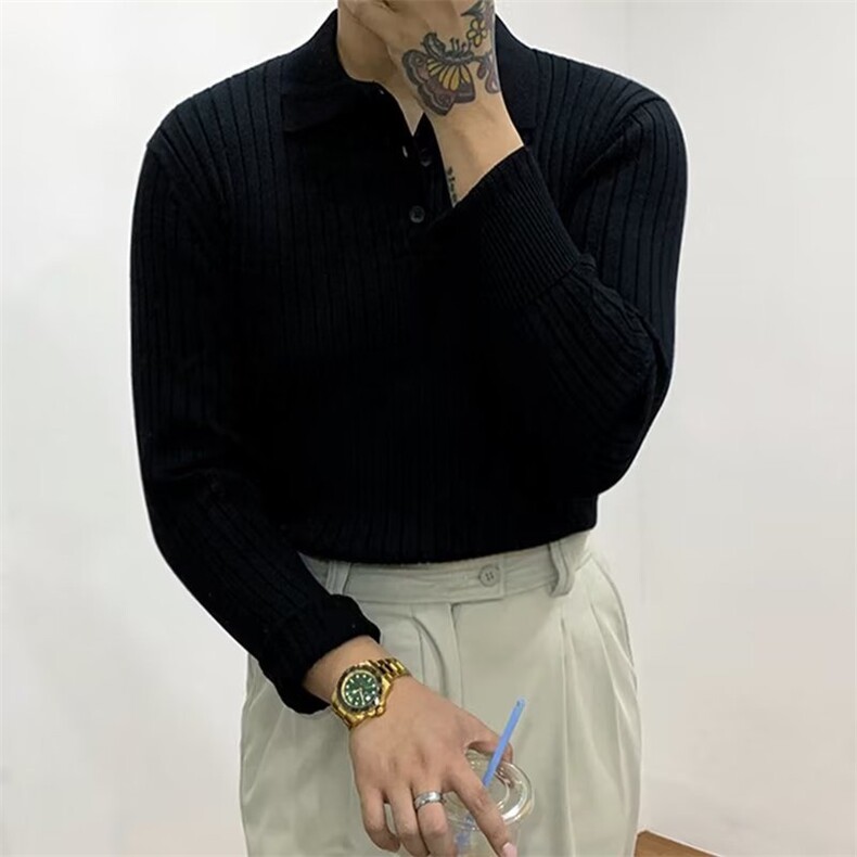 B509网络图P36黑色白色棕色M~3XL,男装针织衫/毛衣,星座506A