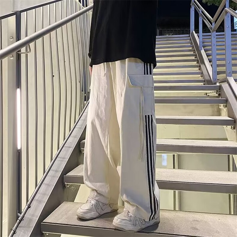 美式潮牌工装裤子男宽松休闲复古ins户外男生直筒束脚AK975-P47,男装休闲裤,星座1109-3