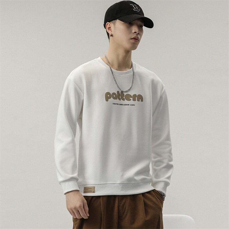卫衣男2025秋时尚长袖套头衫男潮牌宽松卫衣外穿打底1015-P369,男装T恤,电商D215