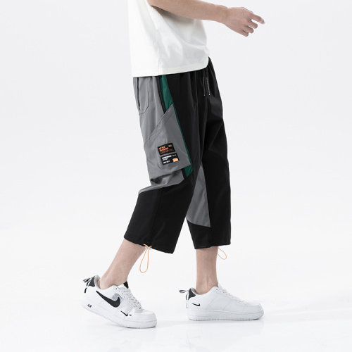 7XL~M港风2023夏季新款休闲工装七分裤加肥加大码胖子中裤控价68，男装休闲裤，钱塘717(原712)